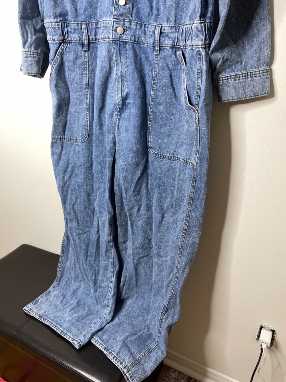 NWT Universal Thread Long Sleeve Utility Baggy Denim Jumpsuit 17 - Picture 4 of 14